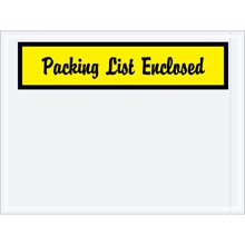 "Packing List Enclosed" (Panel Face-Script) Envelopes