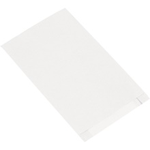 Gusseted White Merchandise Bags
