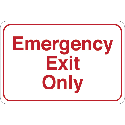 Emergency Exit Only 6 x 9" Facility Sign